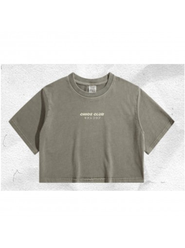 CHIOS CLUB - Crop TOP / Olive  SS22 Series (4色入)